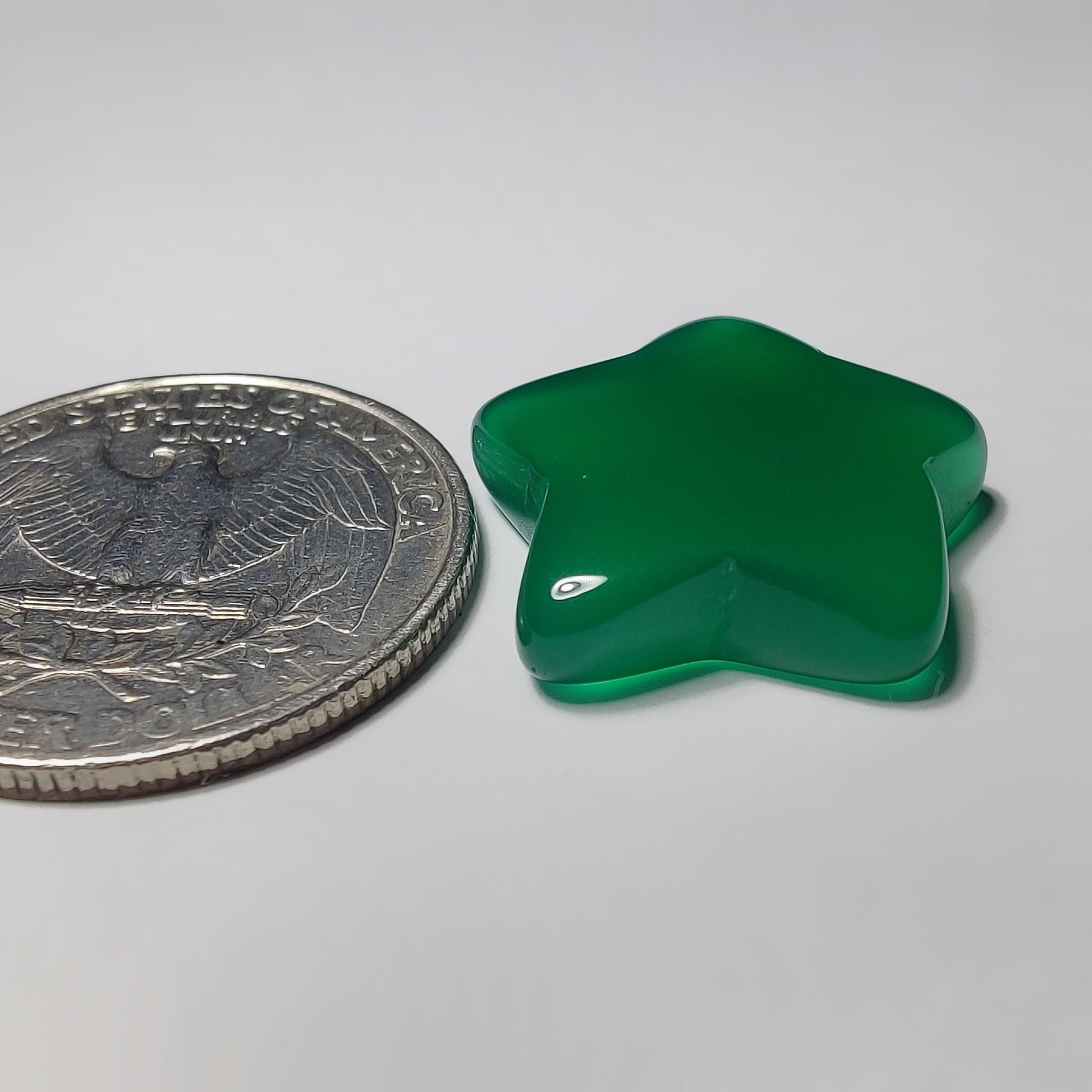 Green Onyx gemstone cabochon - natural crystal healing stone for jewelry making by Gemivra