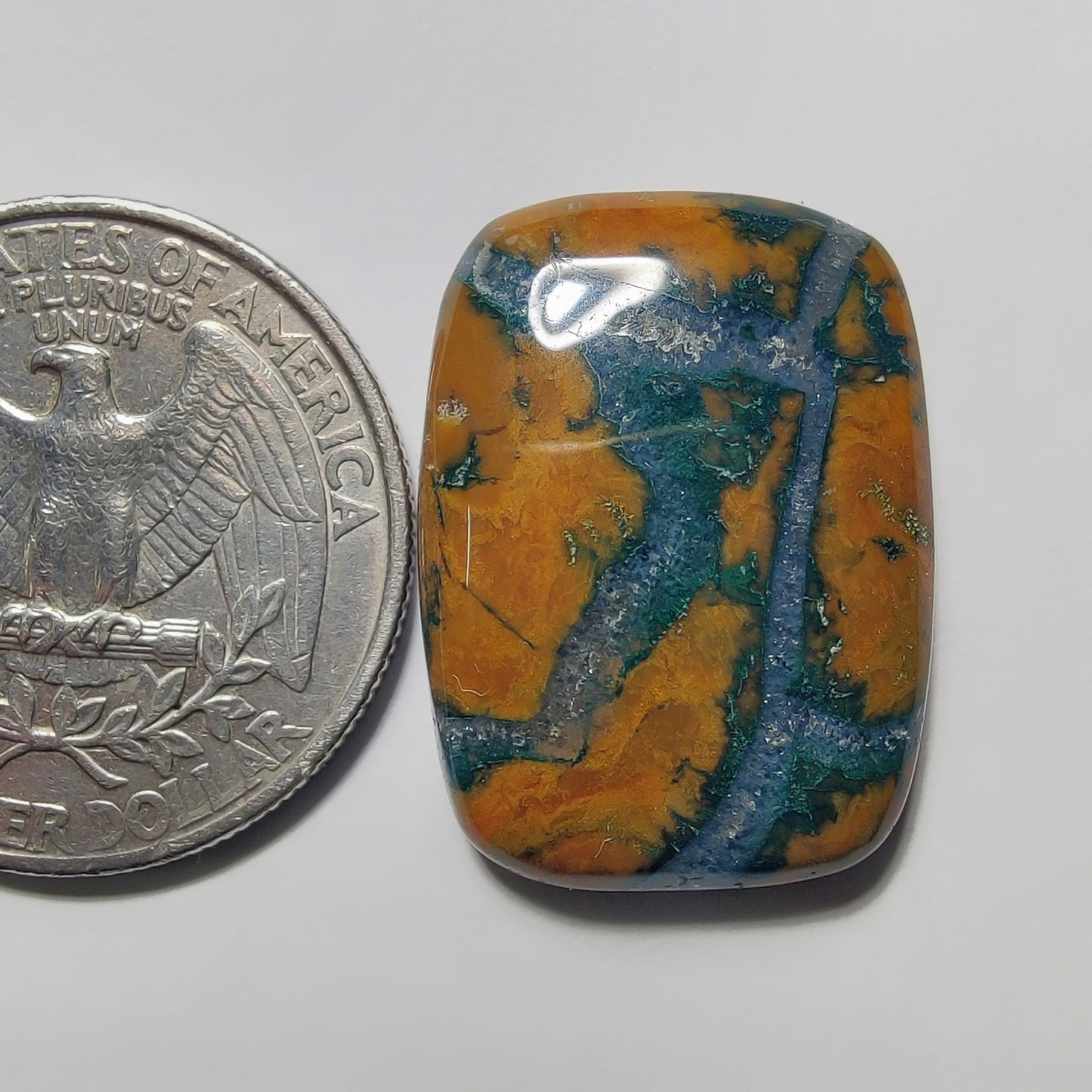 Thunder Agate gemstone cabochon - natural crystal healing stone for jewelry making by Gemivra