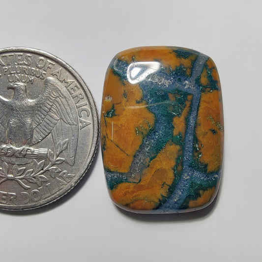 Thunder Agate gemstone cabochon - natural crystal healing stone for jewelry making by Gemivra