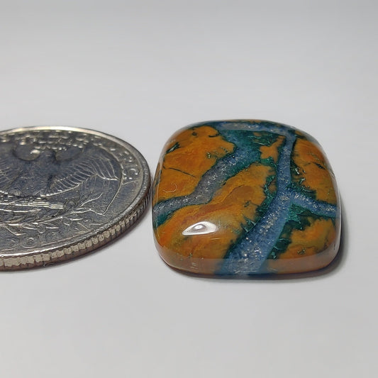 Thunder Agate gemstone cabochon - natural crystal healing stone for jewelry making by Gemivra