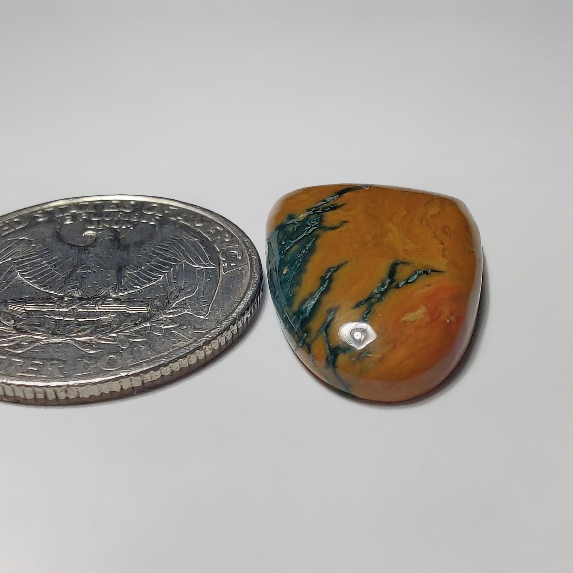 Thunder Agate gemstone cabochon - natural crystal healing stone for jewelry making by Gemivra