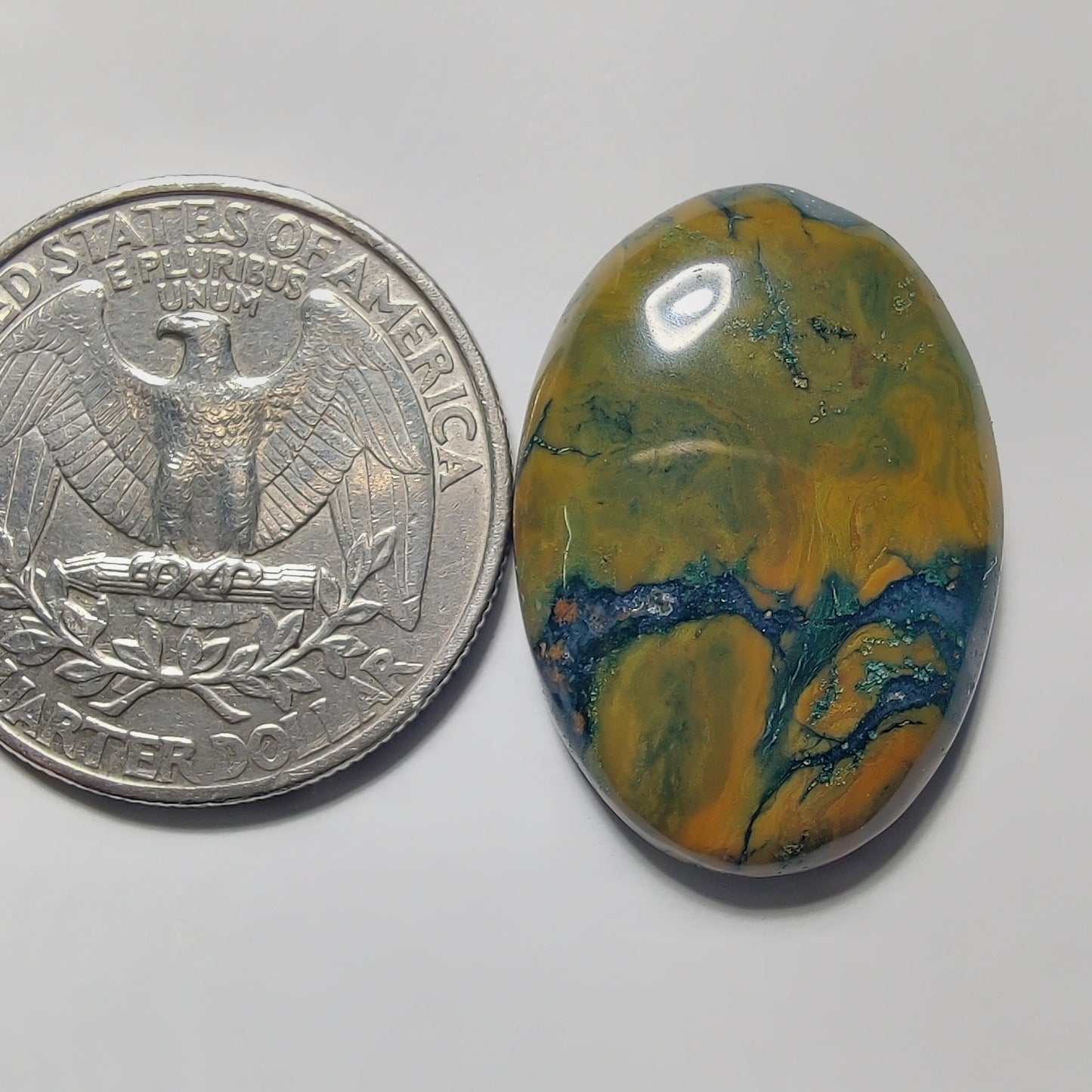 Thunder Agate gemstone cabochon - natural crystal healing stone for jewelry making by Gemivra