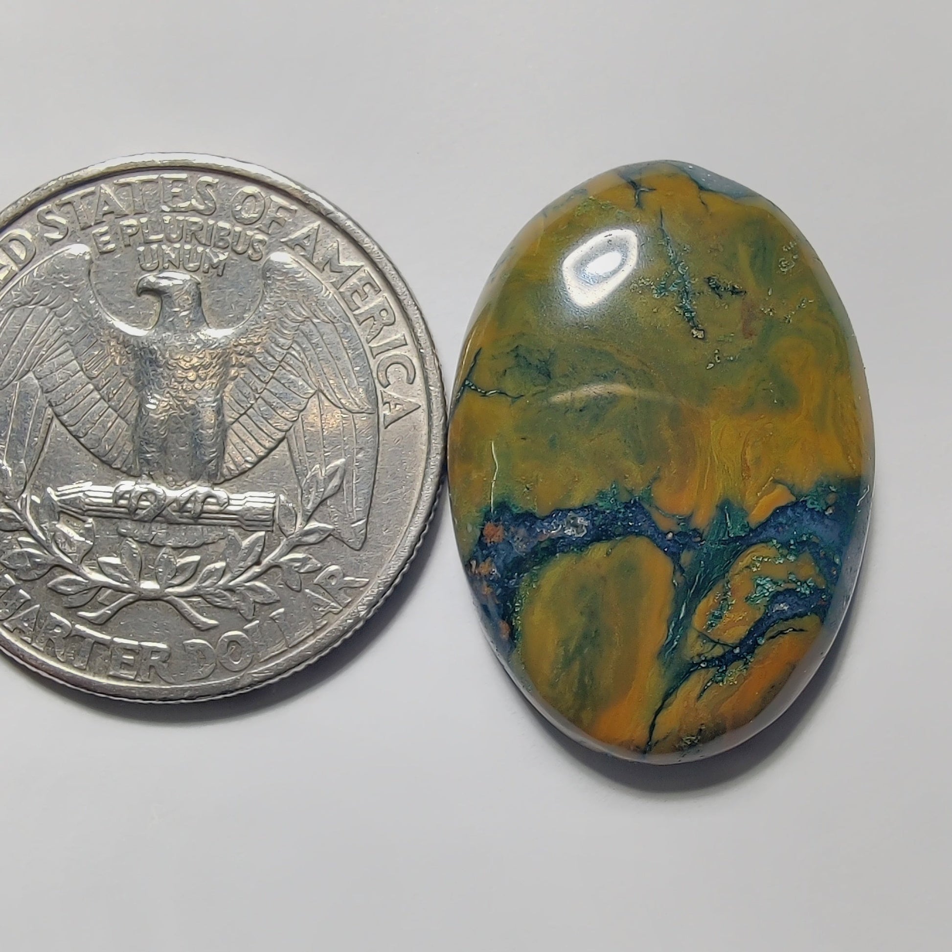 Thunder Agate gemstone cabochon - natural crystal healing stone for jewelry making by Gemivra