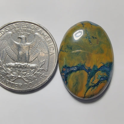 Thunder Agate gemstone cabochon - natural crystal healing stone for jewelry making by Gemivra