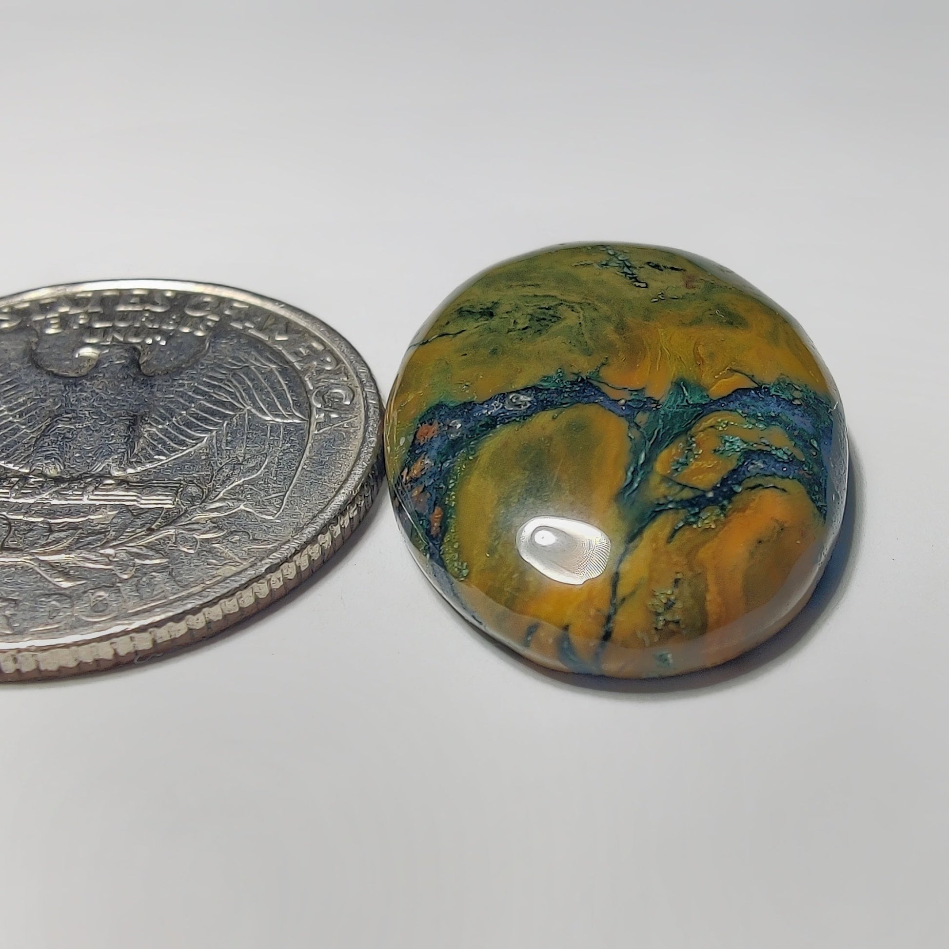 Thunder Agate gemstone cabochon - natural crystal healing stone for jewelry making by Gemivra