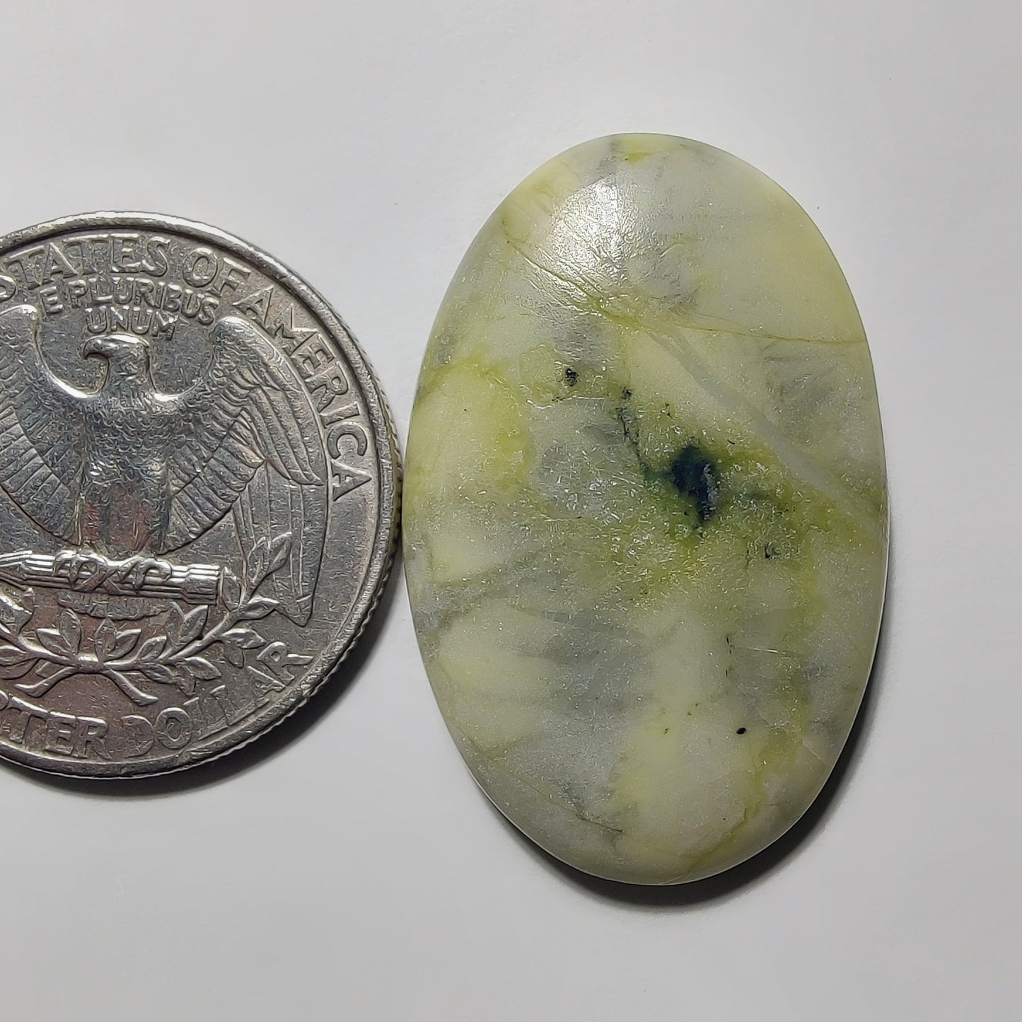 Lemon Chrysoprase gemstone cabochon - natural crystal healing stone for jewelry making by Gemivra