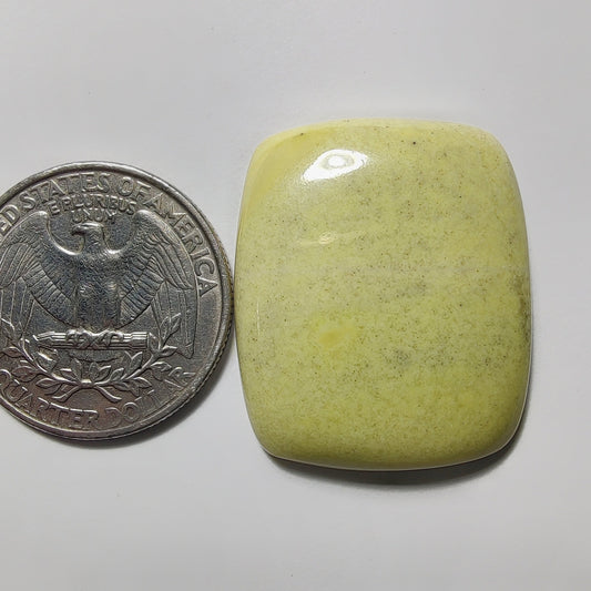 Lemon Chrysoprase gemstone cabochon - natural crystal healing stone for jewelry making by Gemivra