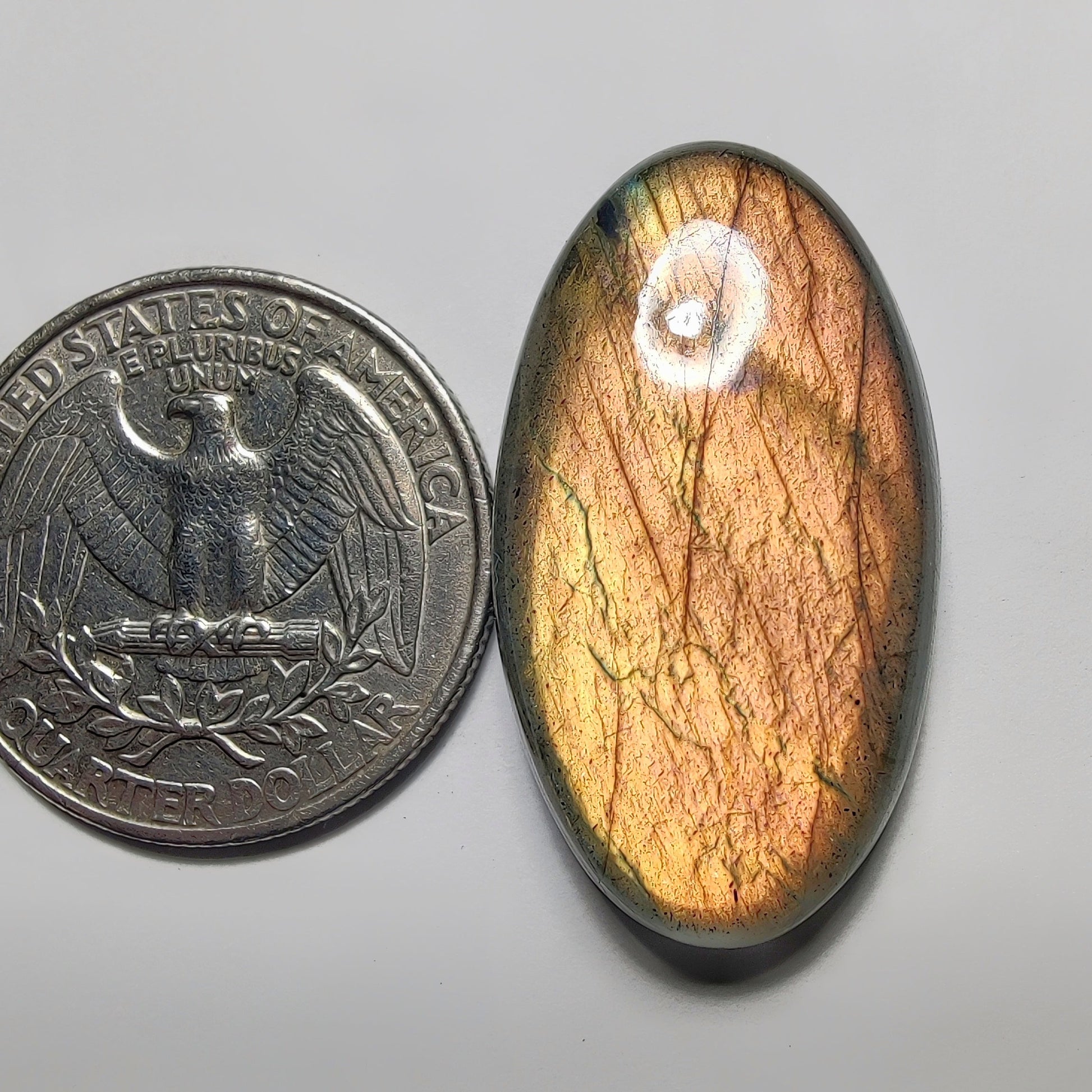 Labradorite gemstone cabochon - natural crystal healing stone for jewelry making by Gemivra