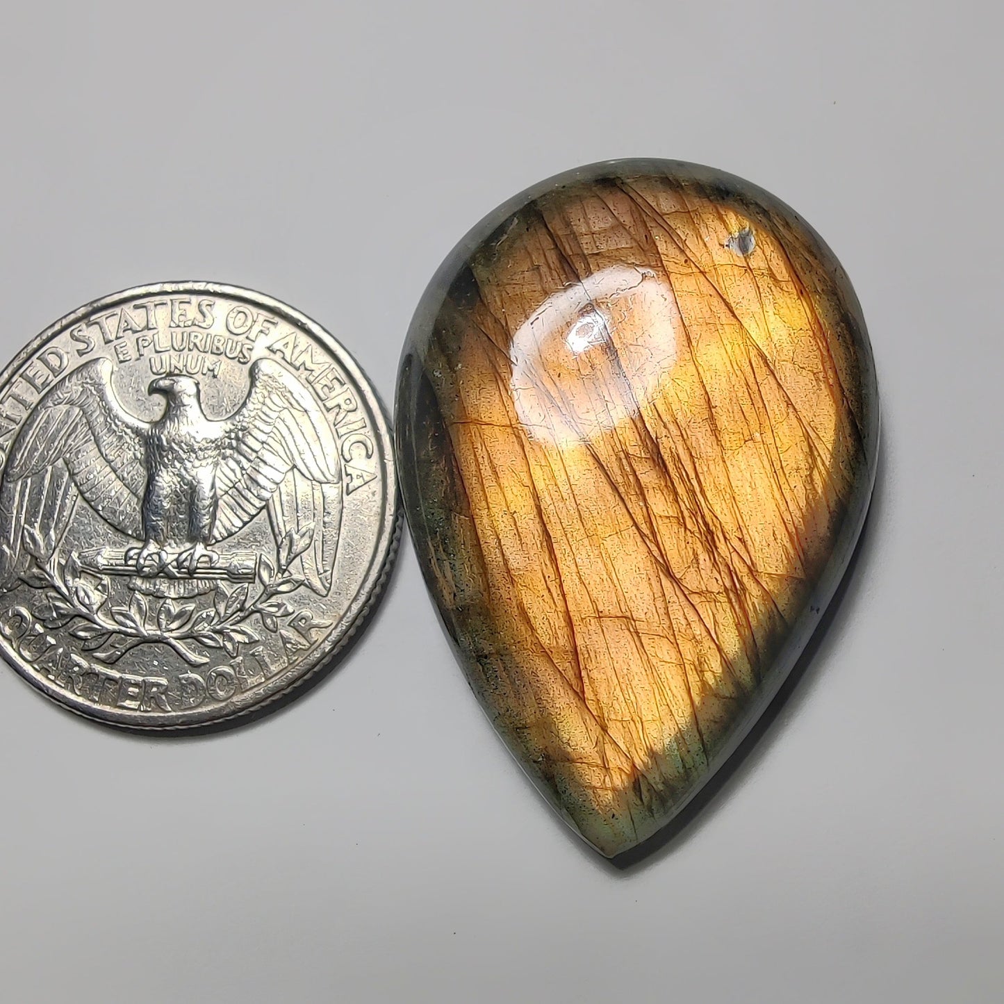 Labradorite gemstone cabochon - natural crystal healing stone for jewelry making by Gemivra