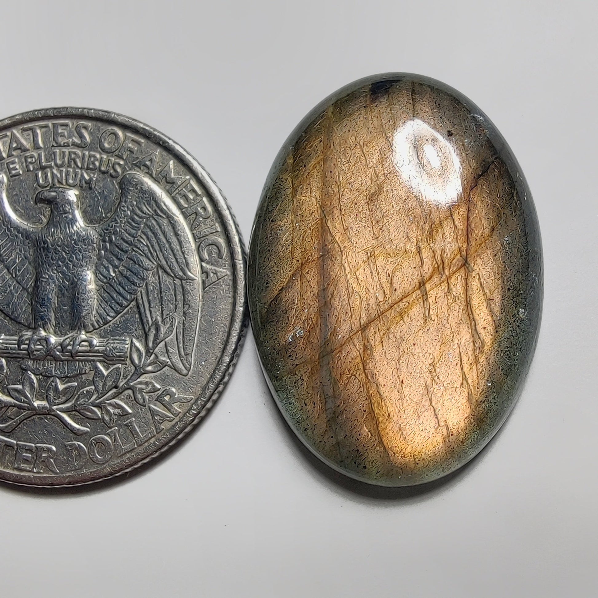 Labradorite gemstone cabochon - natural crystal healing stone for jewelry making by Gemivra