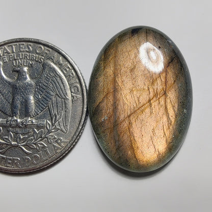 Labradorite gemstone cabochon - natural crystal healing stone for jewelry making by Gemivra