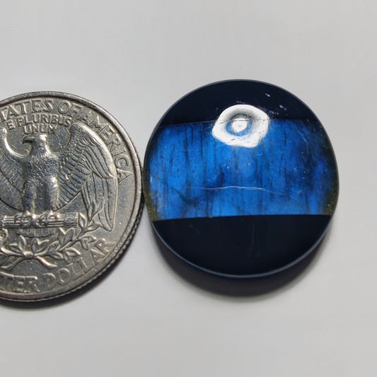 Labradorite And Black Onyx Doublet gemstone cabochon - natural crystal healing stone for jewelry making by Gemivra