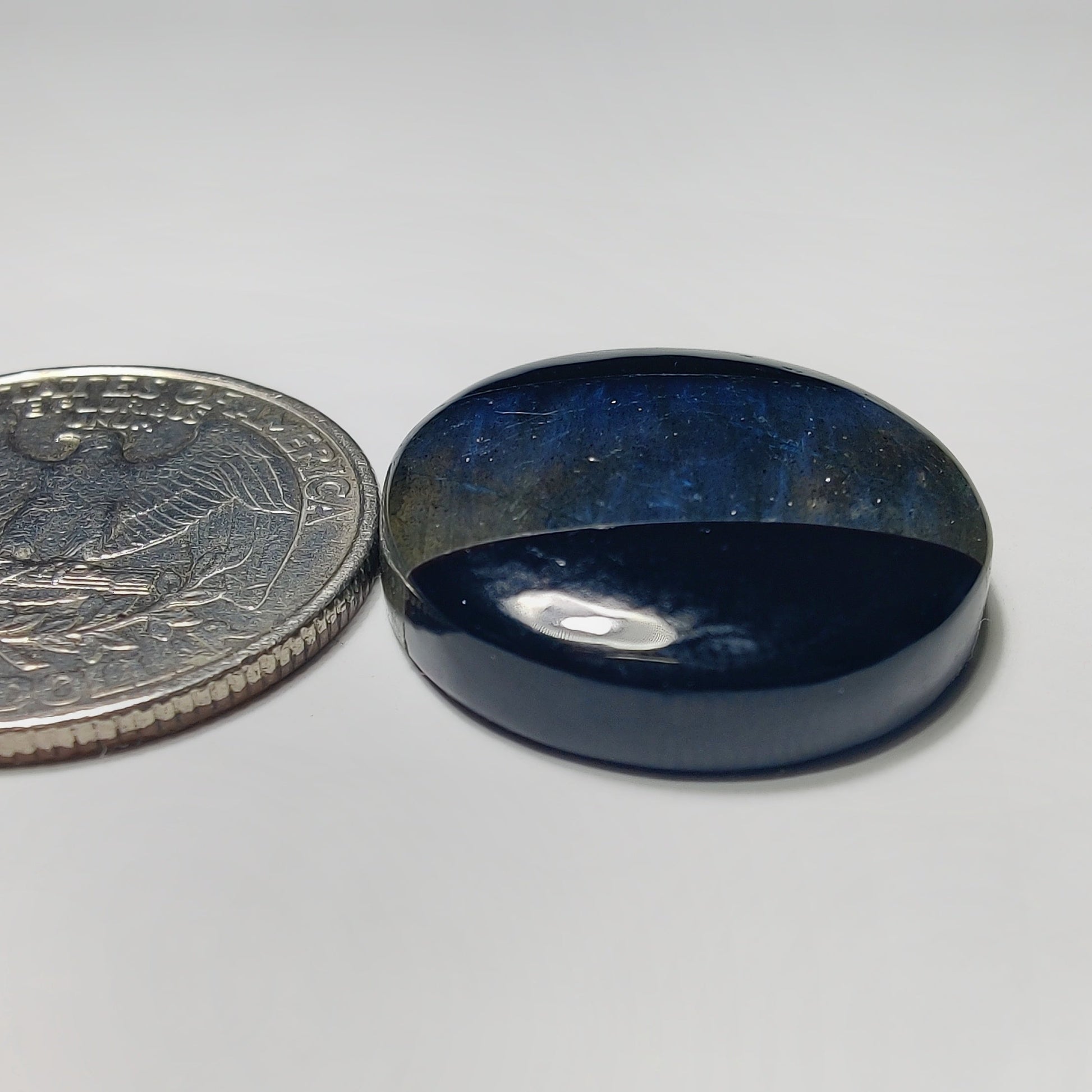 Labradorite And Black Onyx Doublet gemstone cabochon - natural crystal healing stone for jewelry making by Gemivra