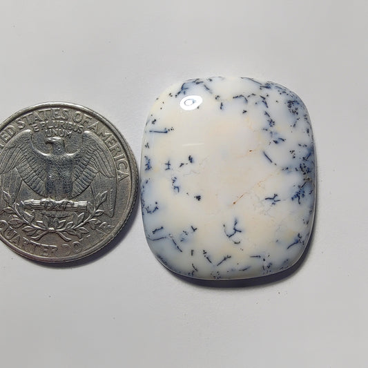 Dendrite Agate gemstone cabochon - natural crystal healing stone for jewelry making by Gemivra