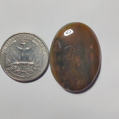Banded Agate gemstone cabochon - natural crystal healing stone for jewelry making by Gemivra