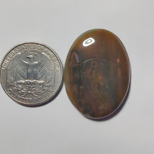 Banded Agate gemstone cabochon - natural crystal healing stone for jewelry making by Gemivra