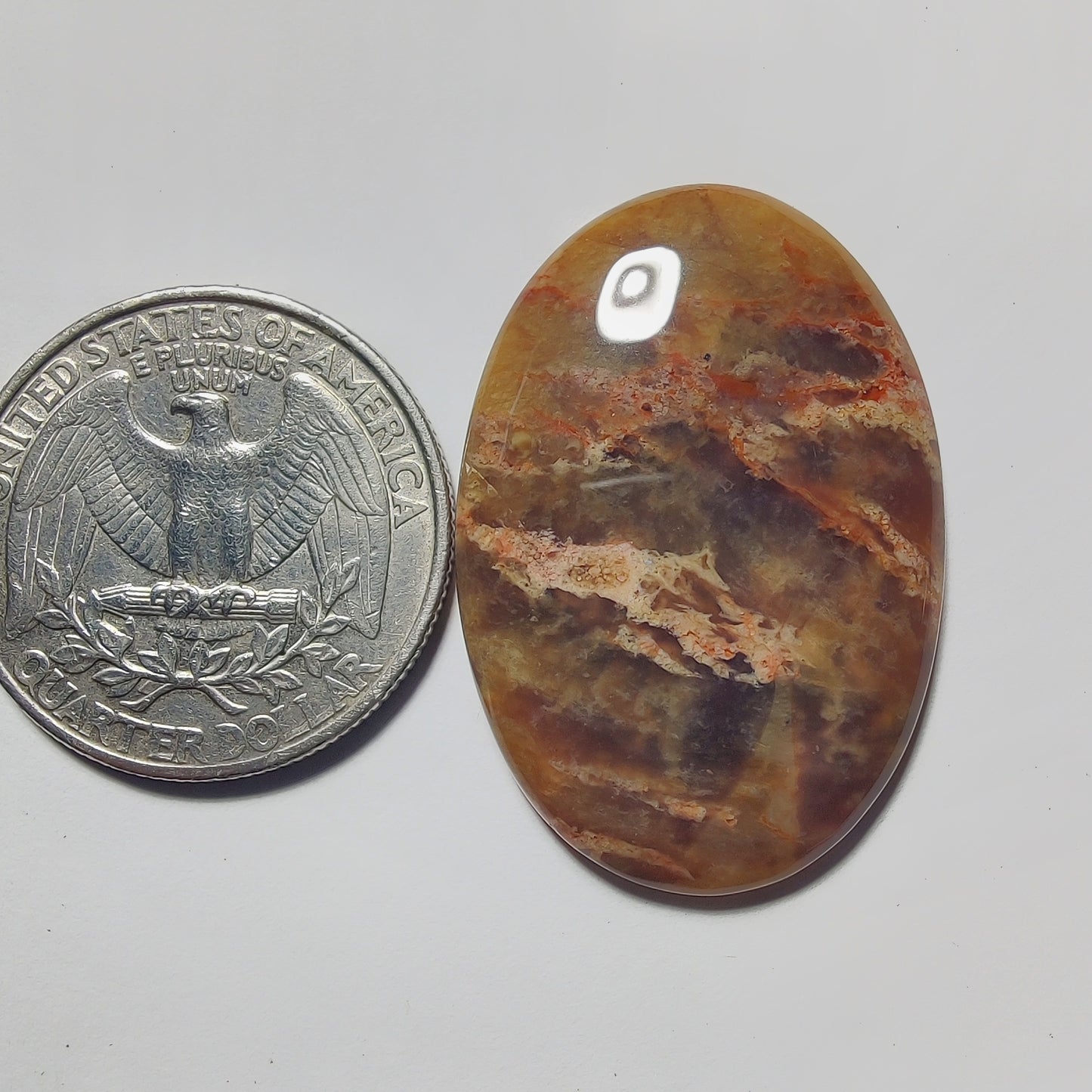 Butterlite Jasper gemstone cabochon - natural crystal healing stone for jewelry making by Gemivra