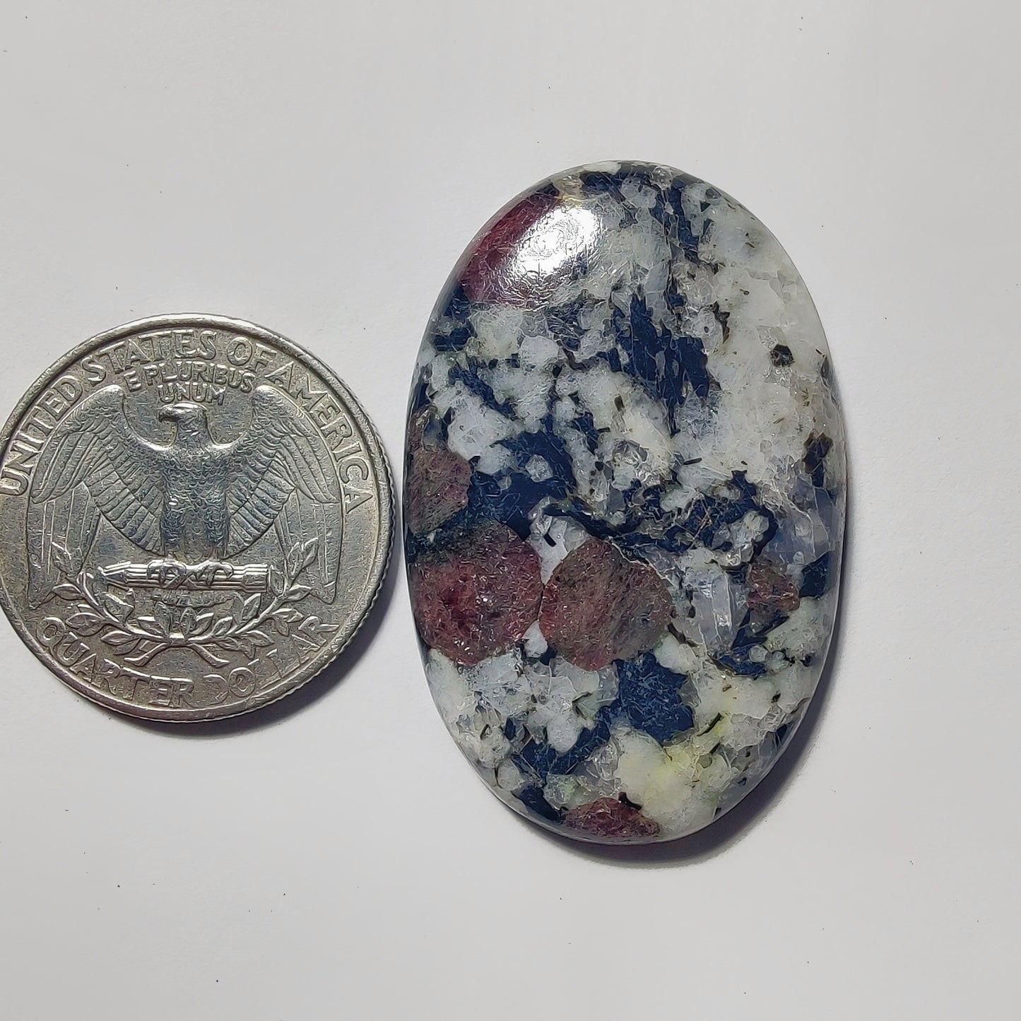 Ruby Fall gemstone cabochon - natural crystal healing stone for jewelry making by Gemivra