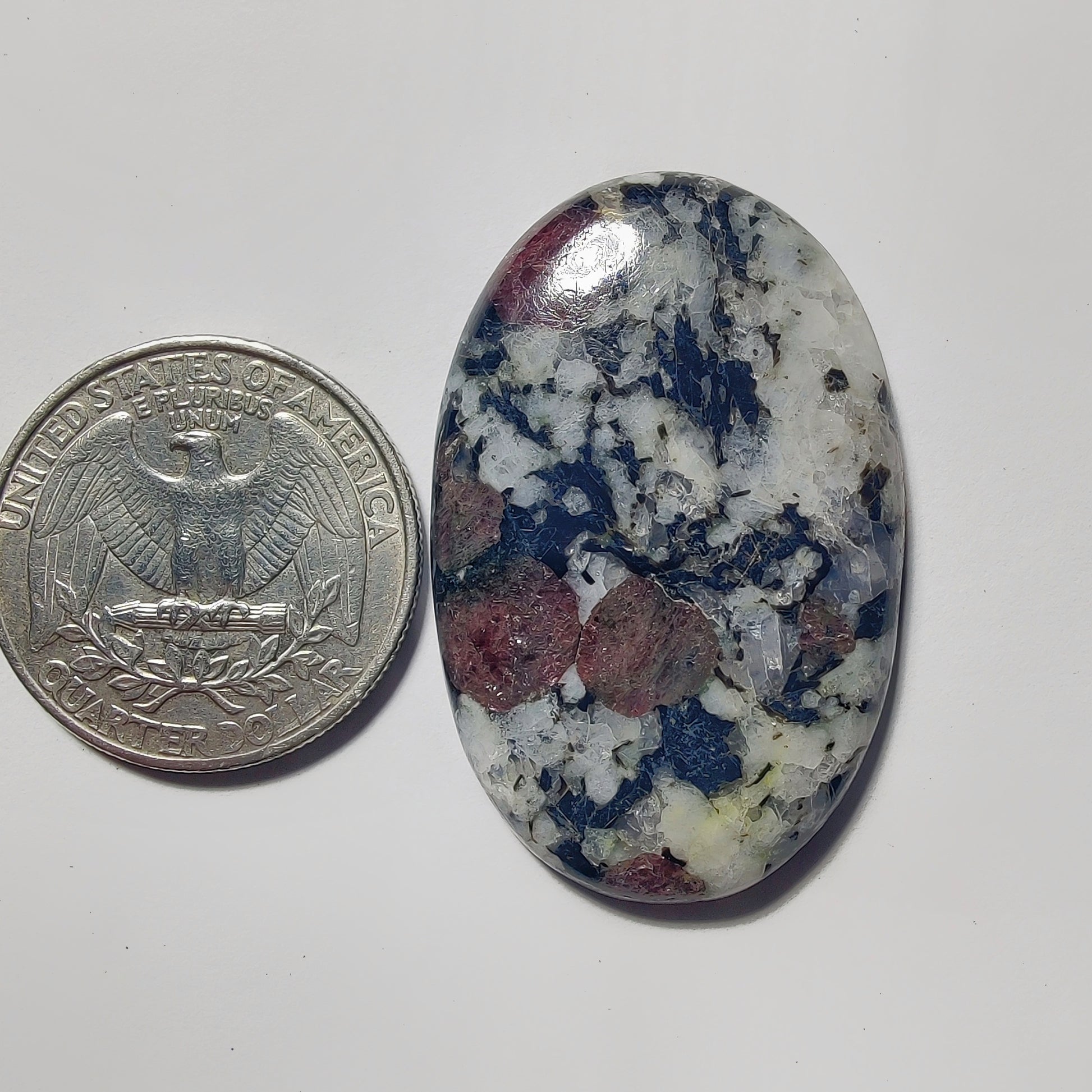 Ruby Fall gemstone cabochon - natural crystal healing stone for jewelry making by Gemivra