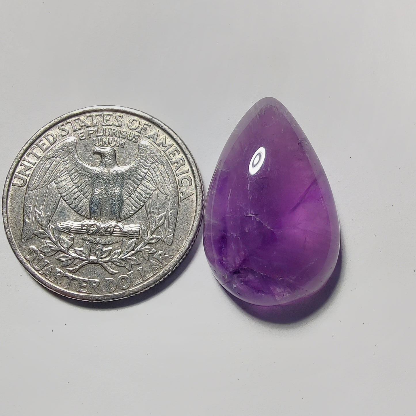 Amethyst gemstone cabochon - natural crystal healing stone for jewelry making by Gemivra
