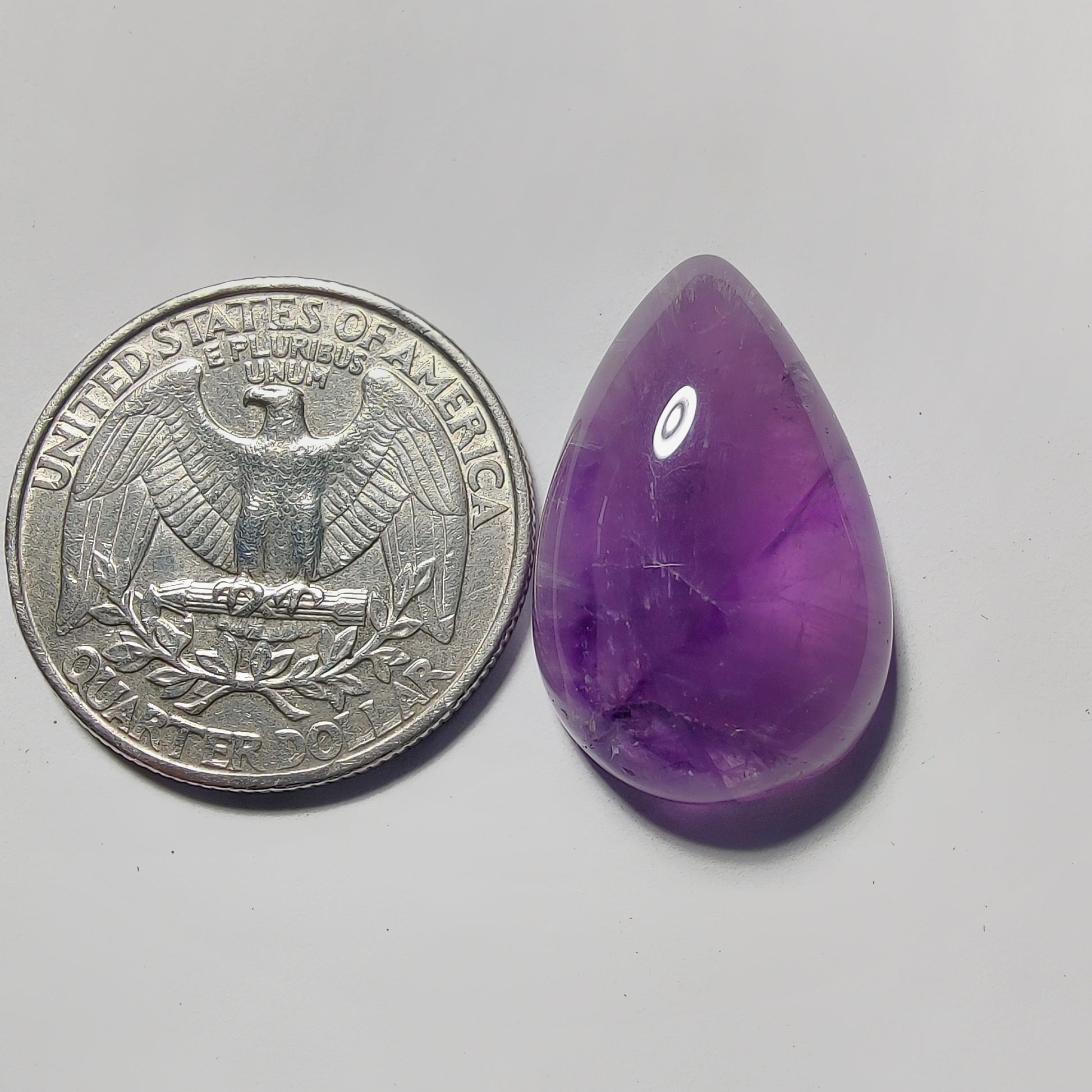 Amethyst gemstone cabochon - natural crystal healing stone for jewelry making by Gemivra
