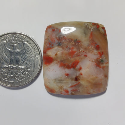 Blood Stone gemstone cabochon - natural crystal healing stone for jewelry making by Gemivra