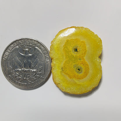 Dyed Soler Quartz gemstone cabochon - natural crystal healing stone for jewelry making by Gemivra