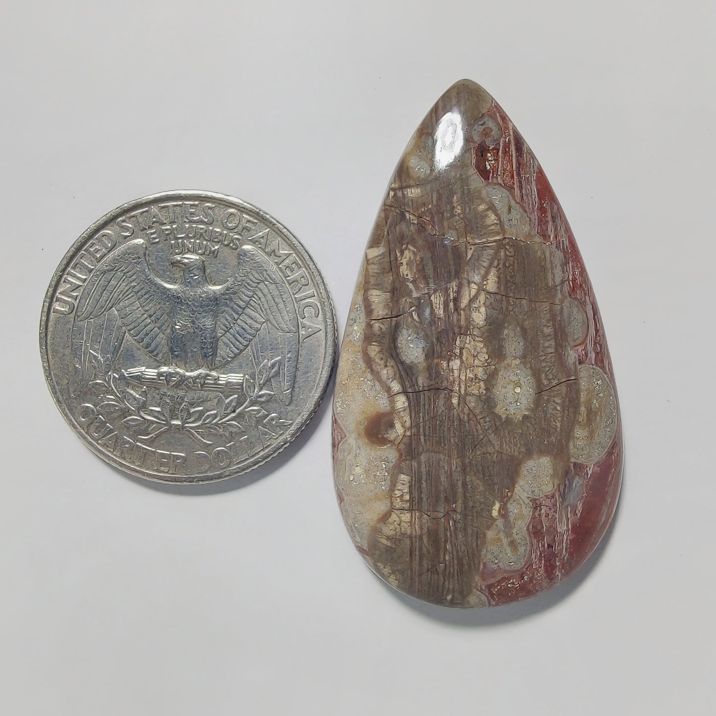 Rhyolite Jasper gemstone cabochon - natural crystal healing stone for jewelry making by Gemivra