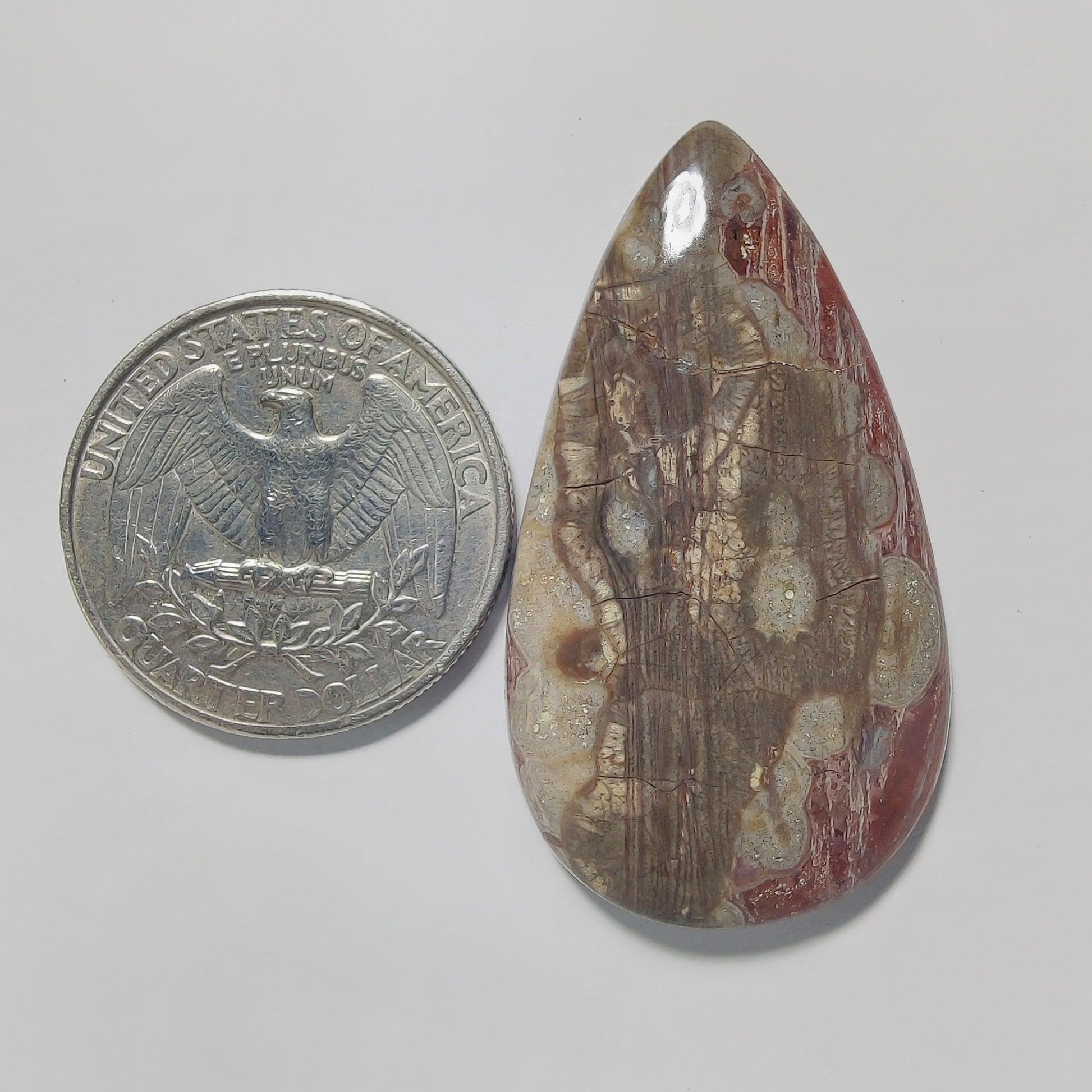 Rhyolite Jasper gemstone cabochon - natural crystal healing stone for jewelry making by Gemivra