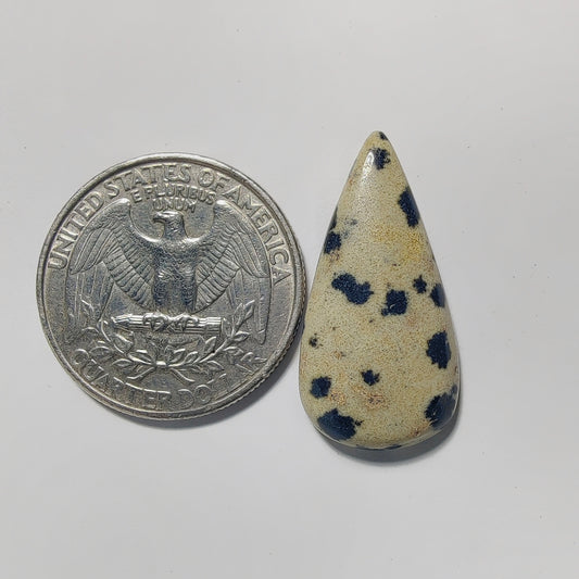 Dalmatian Jasper gemstone cabochon - natural crystal healing stone for jewelry making by Gemivra