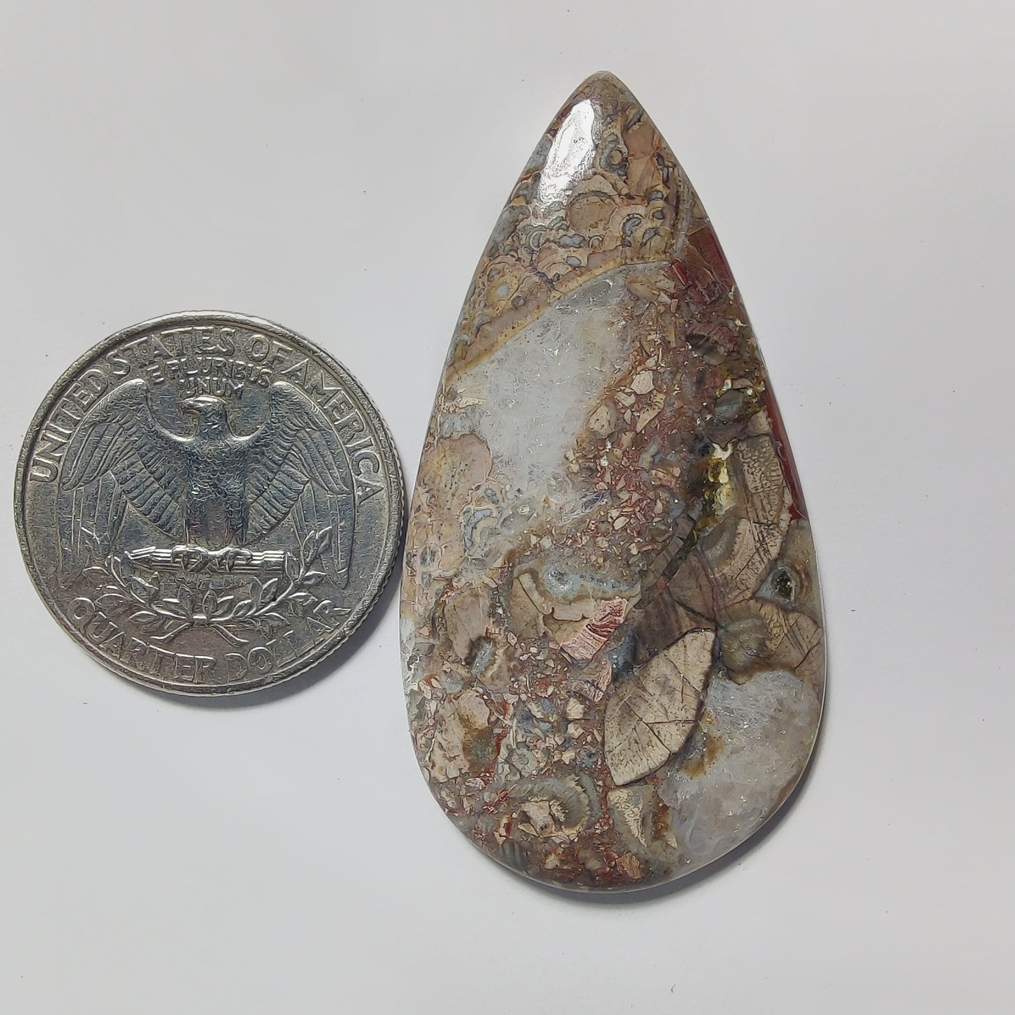 Rhyolite Jasper gemstone cabochon - natural crystal healing stone for jewelry making by Gemivra