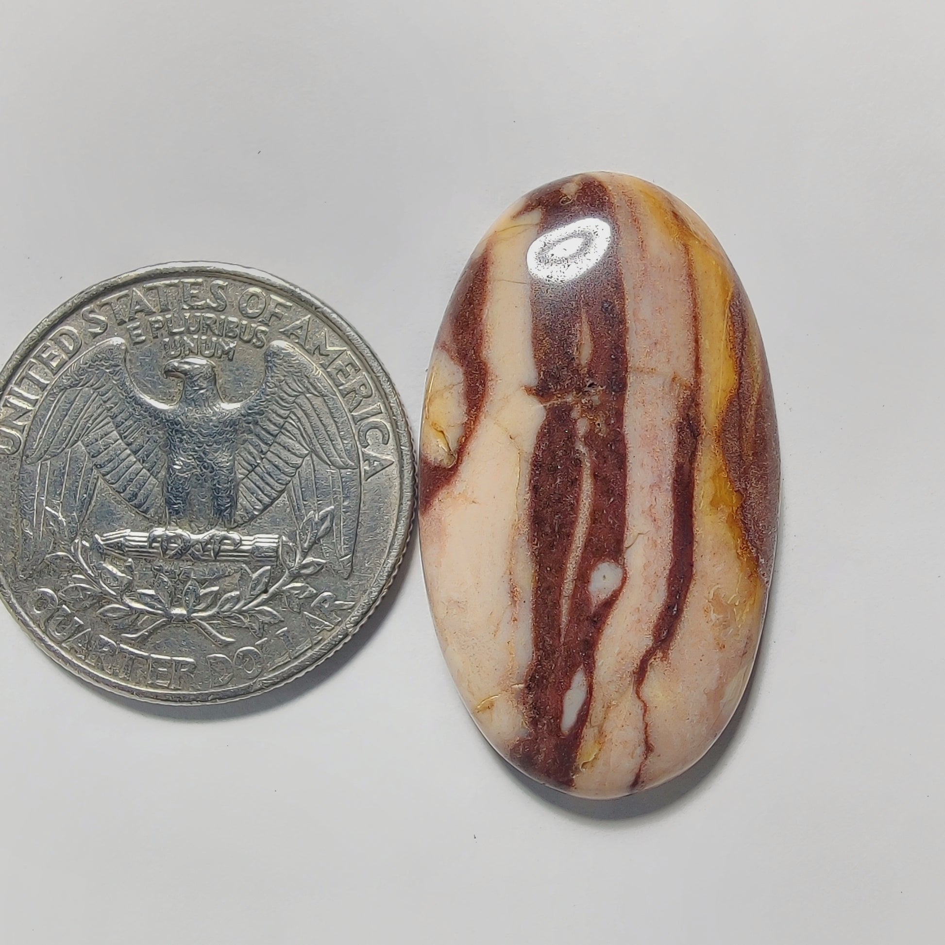 Coconut Jasper gemstone cabochon - natural crystal healing stone for jewelry making by Gemivra