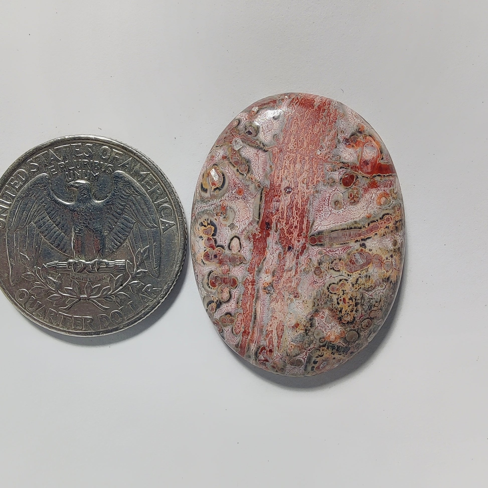 Leopard Skin Jasper gemstone cabochon - natural crystal healing stone for jewelry making by Gemivra