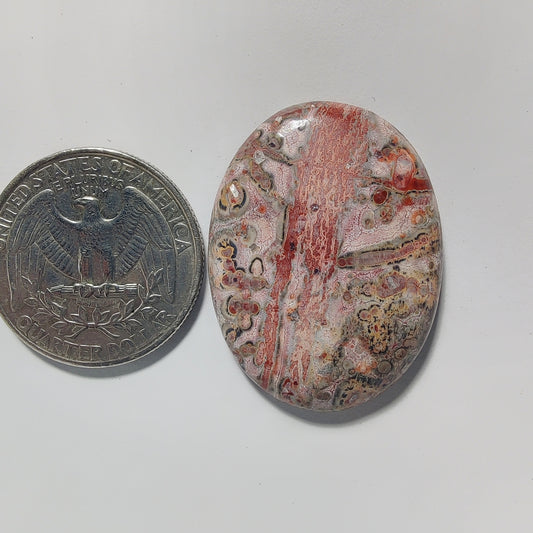 Leopard Skin Jasper gemstone cabochon - natural crystal healing stone for jewelry making by Gemivra