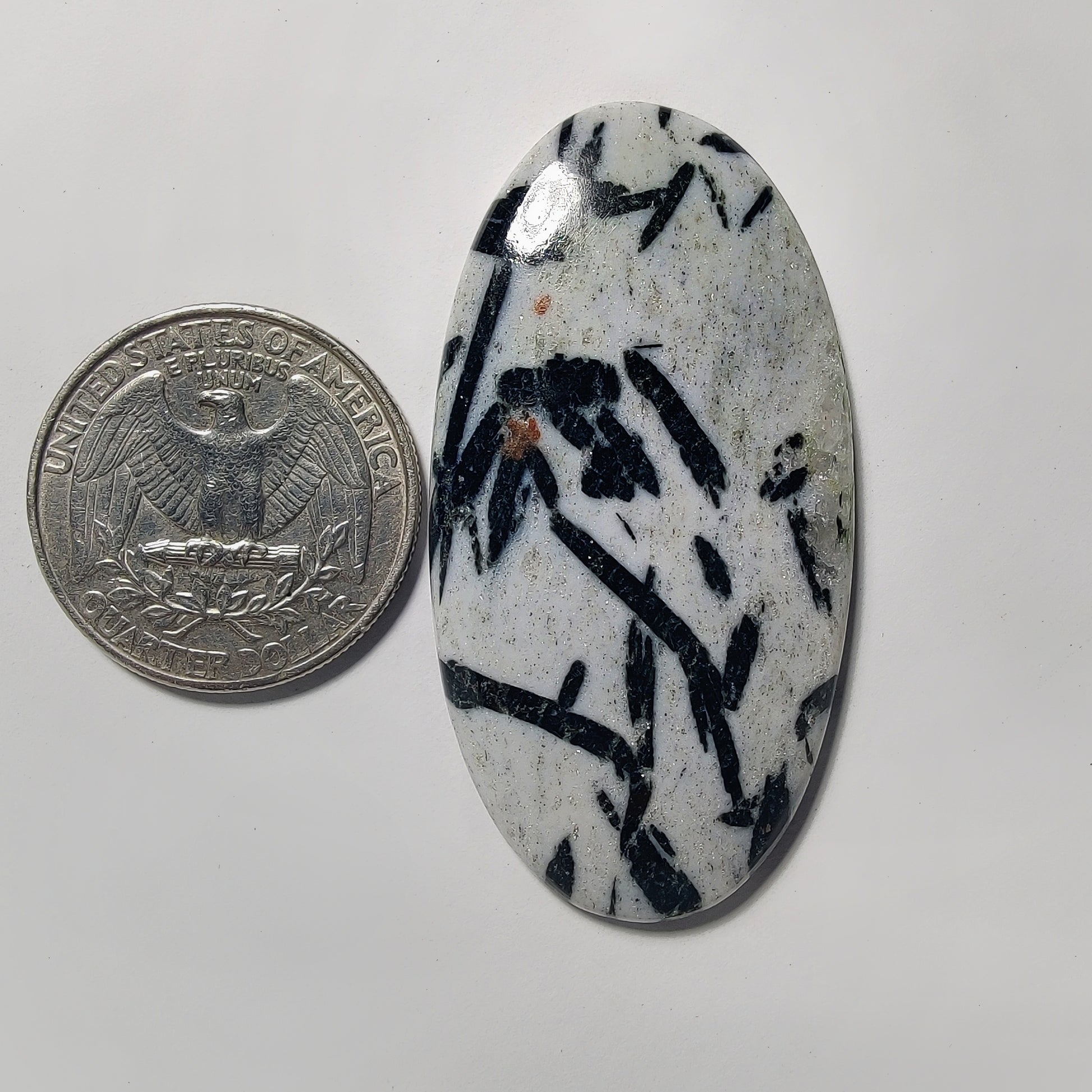 Hornblende Jasper gemstone cabochon - natural crystal healing stone for jewelry making by Gemivra