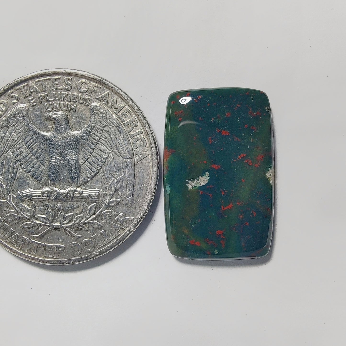 Blood Stone gemstone cabochon - natural crystal healing stone for jewelry making by Gemivra
