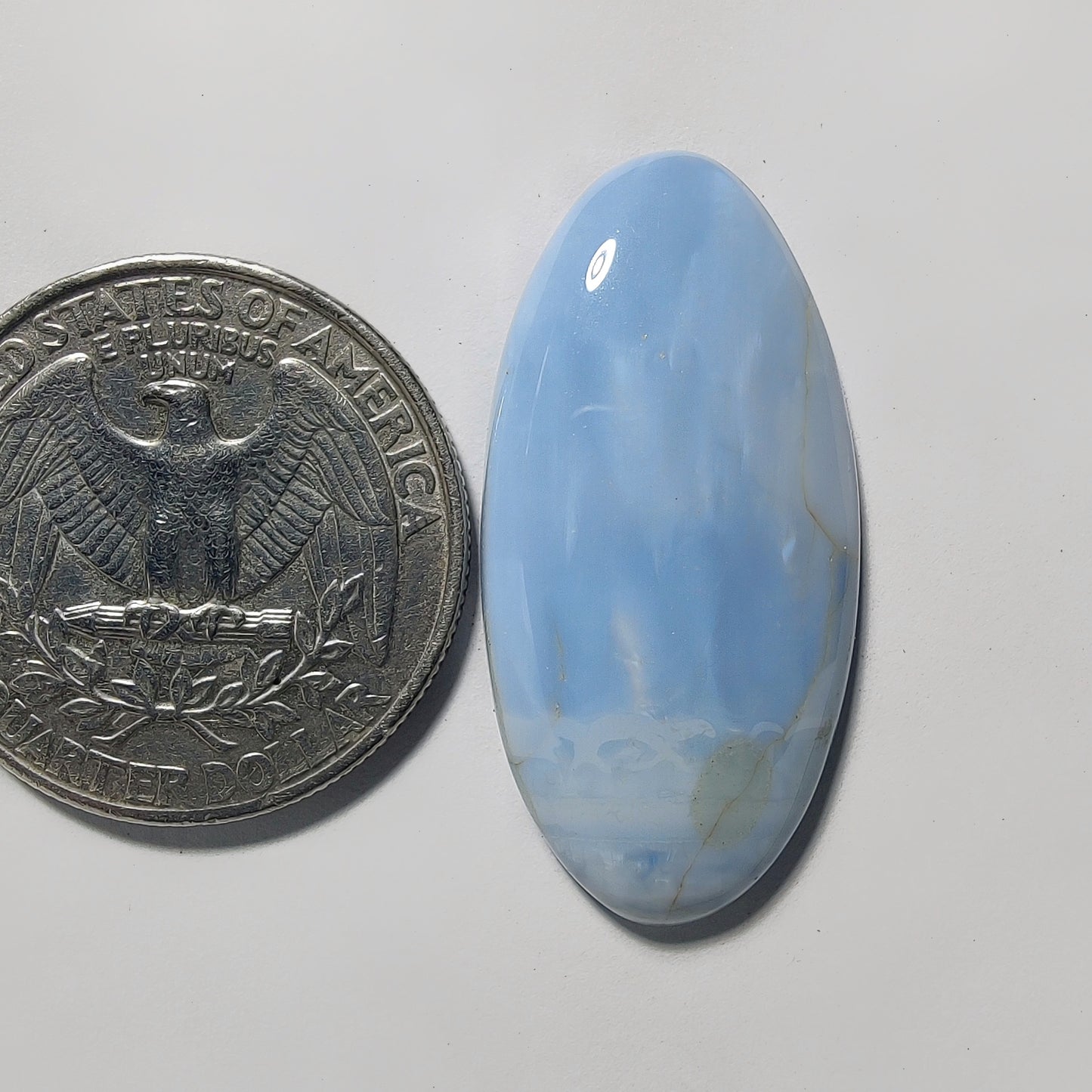 Blue Opal gemstone cabochon - natural crystal healing stone for jewelry making by Gemivra
