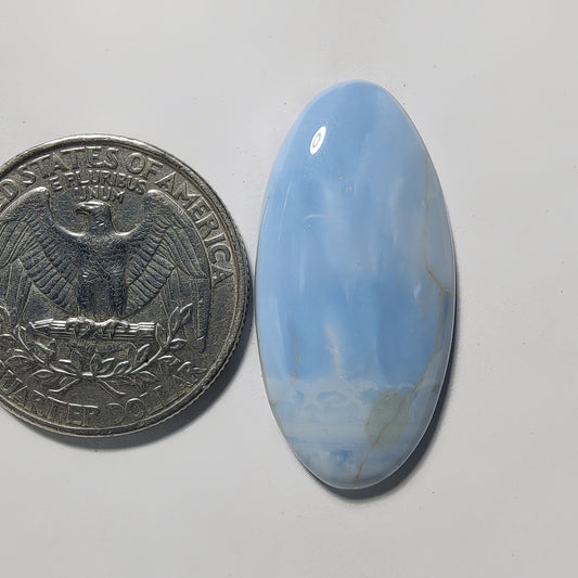 Blue Opal gemstone cabochon - natural crystal healing stone for jewelry making by Gemivra