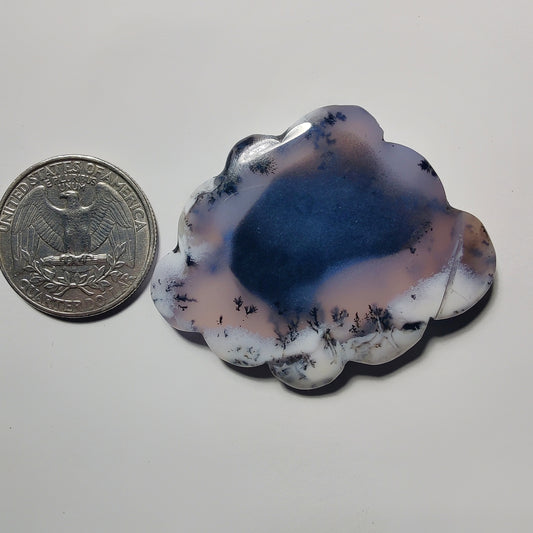 Dendritic Agate gemstone cabochon - natural crystal healing stone for jewelry making by Gemivra