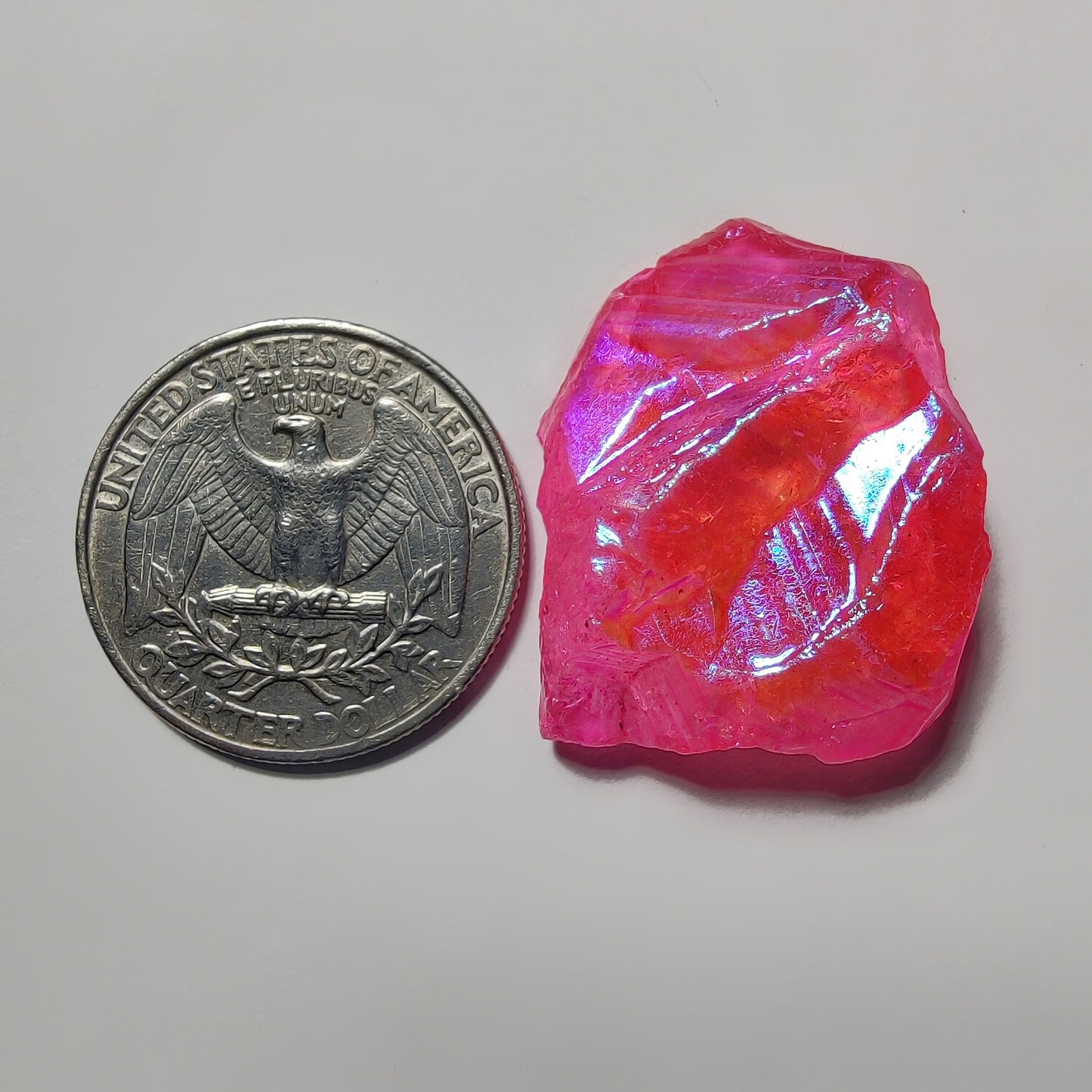 Coated Soler Quartz gemstone cabochon - natural crystal healing stone for jewelry making by Gemivra