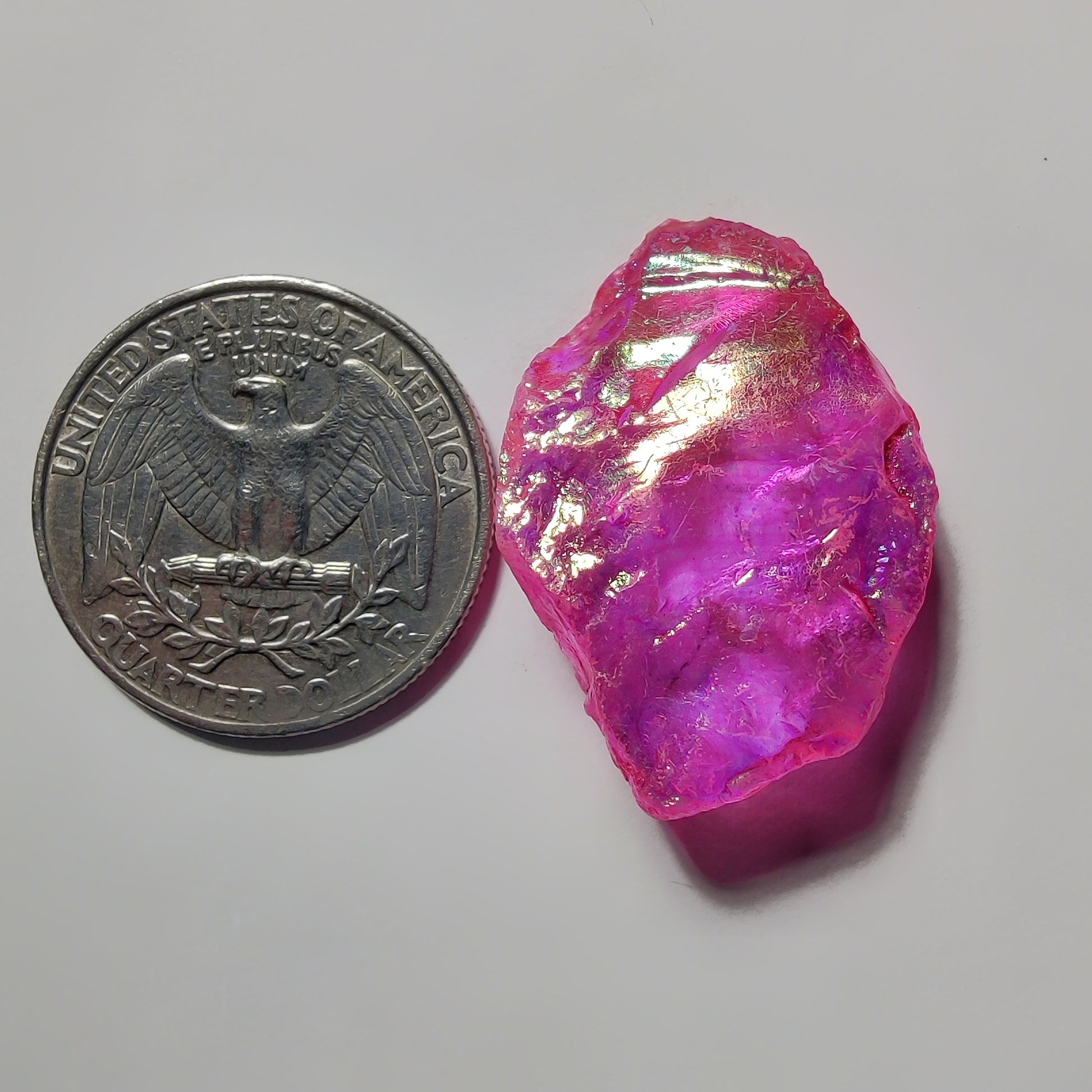 Coated Soler Quartz gemstone cabochon - natural crystal healing stone for jewelry making by Gemivra