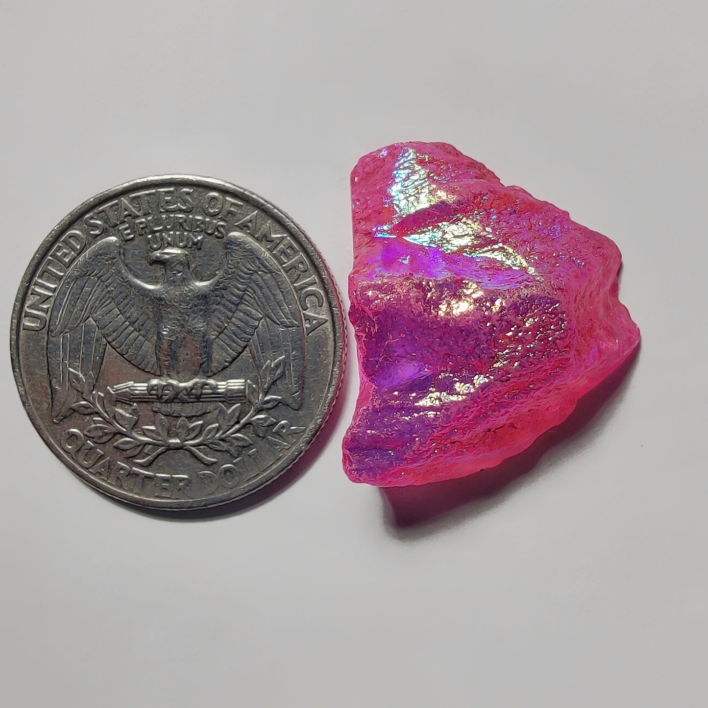 Coated Soler Quartz gemstone cabochon - natural crystal healing stone for jewelry making by Gemivra