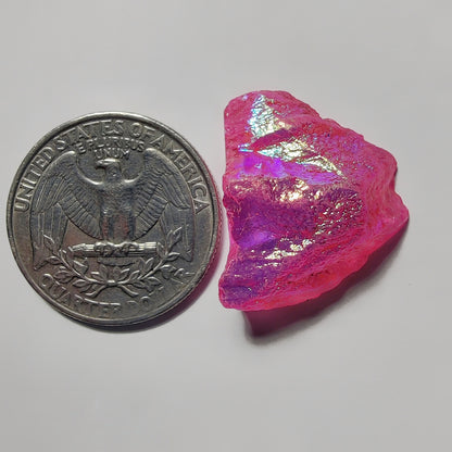 Coated Soler Quartz gemstone cabochon - natural crystal healing stone for jewelry making by Gemivra