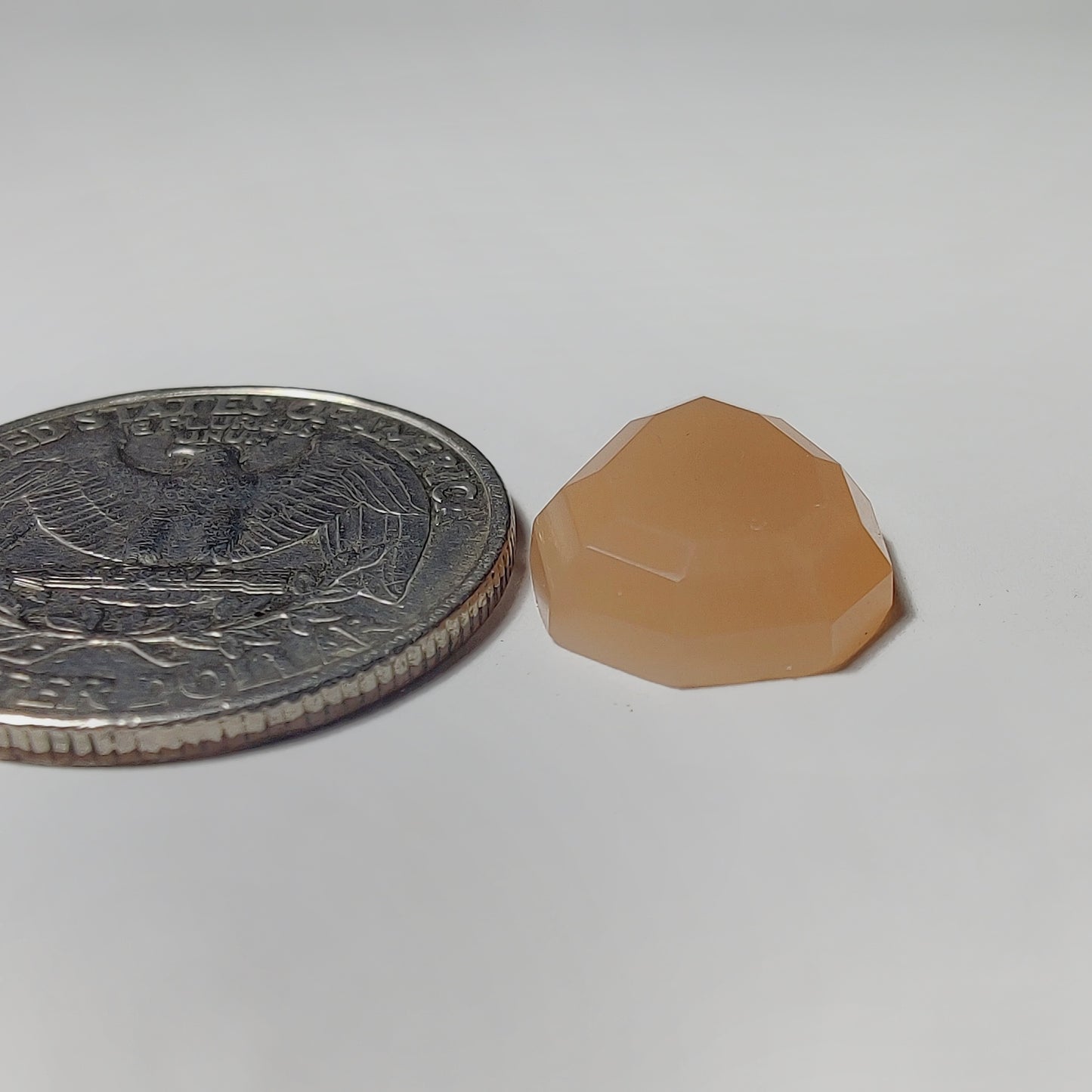 Step Cut Peach Moonstone