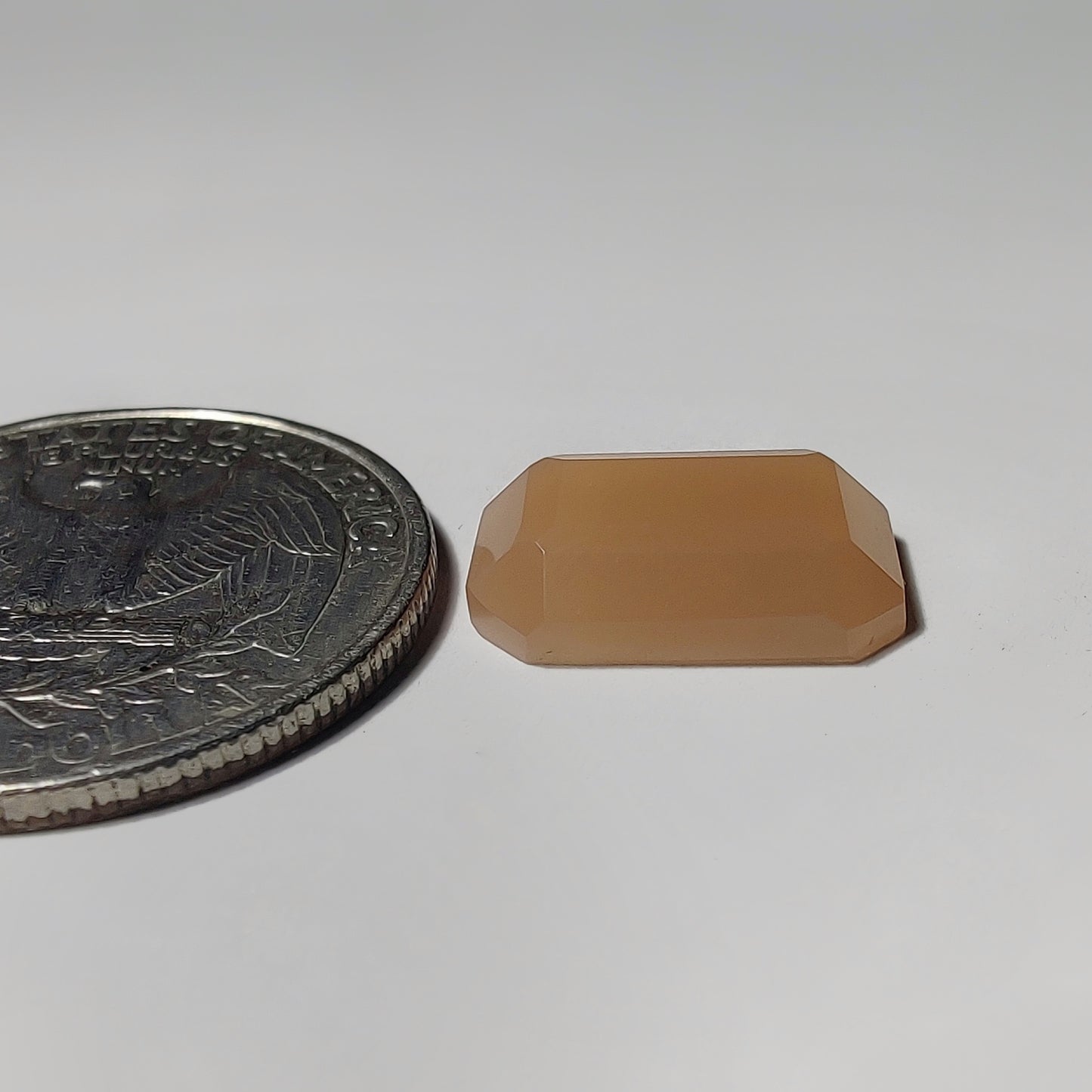 Step Cut Peach Moonstone