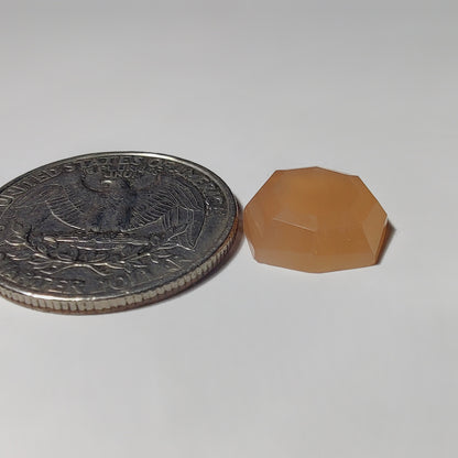 Step Cut Peach Moonstone