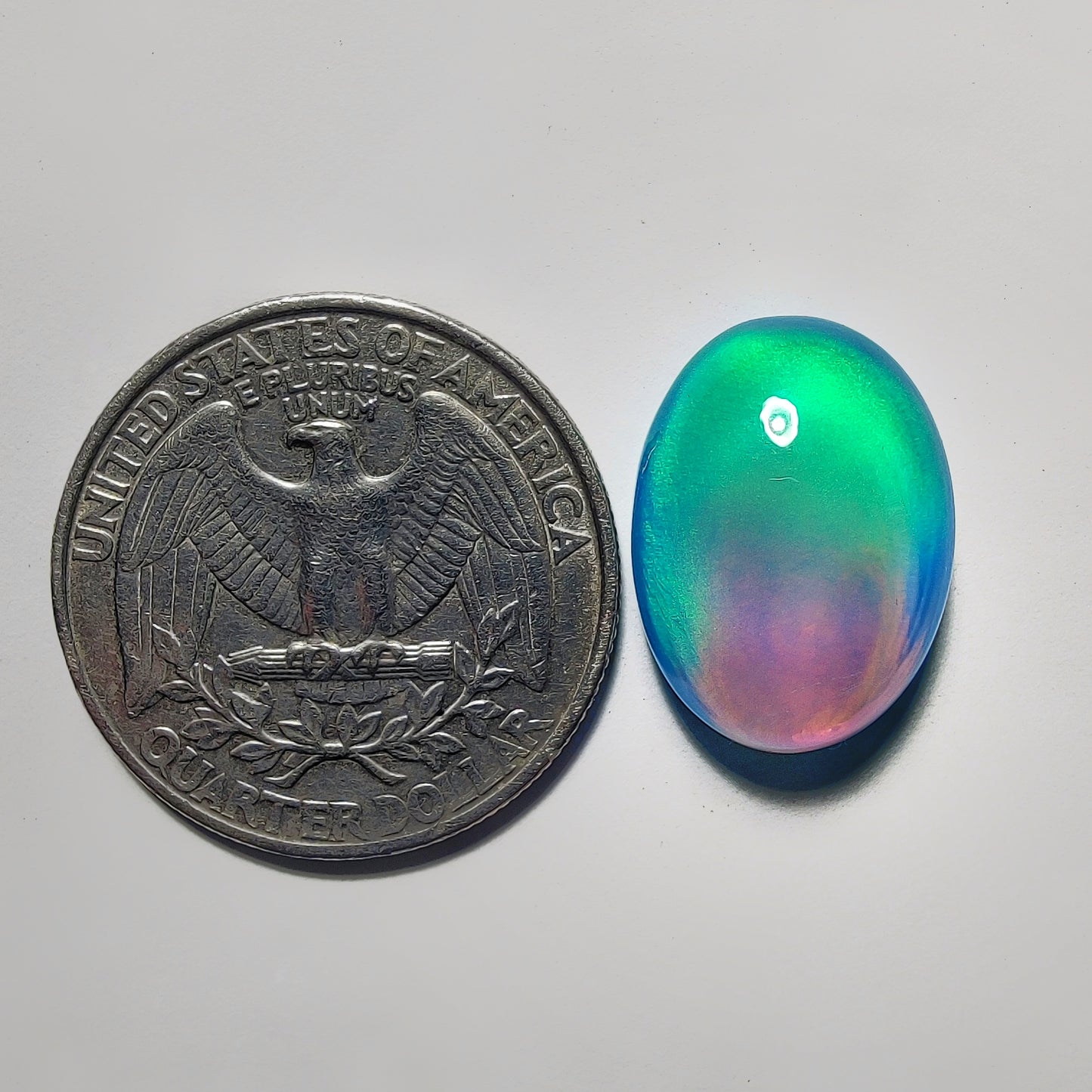 Crystal & Aurora Opal Doublet gemstone cabochon - natural crystal healing stone for jewelry making by Gemivra