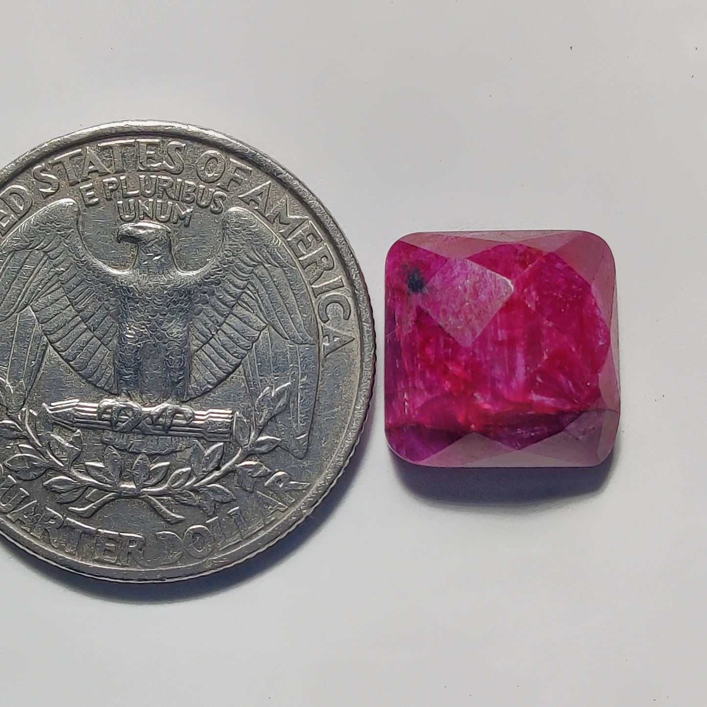 Dyed Ruzy Quartz gemstone cabochon - natural crystal healing stone for jewelry making by Gemivra