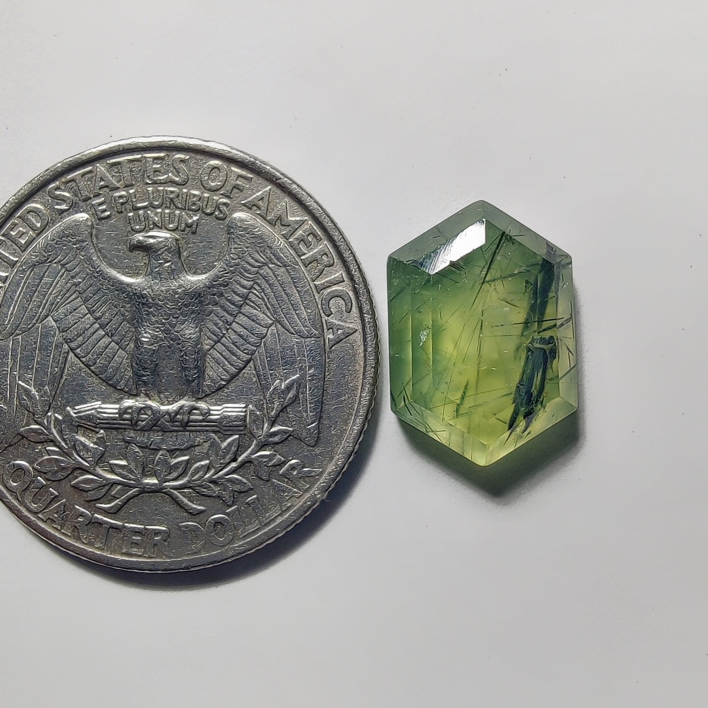 Step Cut Prehnite gemstone cabochon - natural crystal healing stone for jewelry making by Gemivra