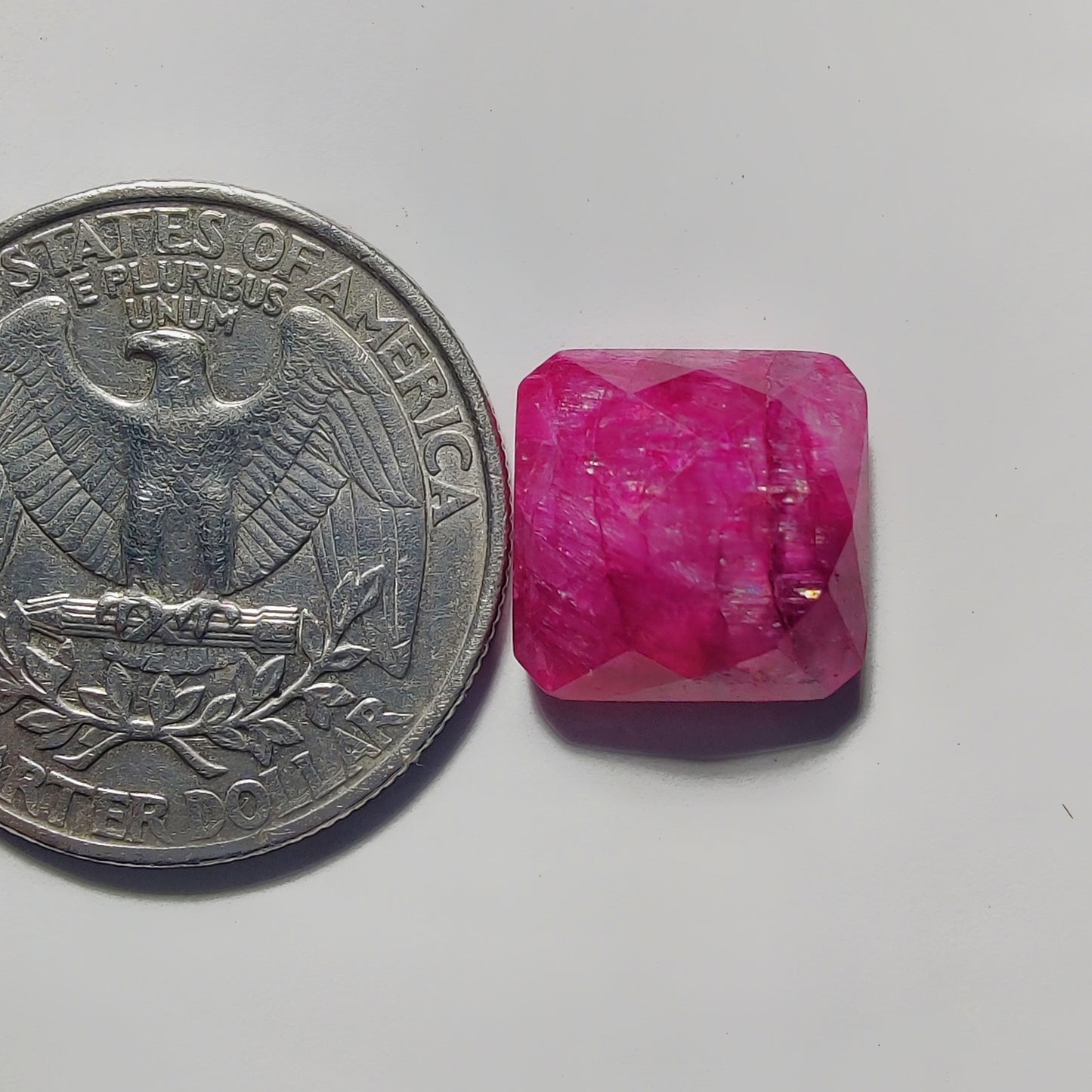 Dyed Ruzy Quartz gemstone cabochon - natural crystal healing stone for jewelry making by Gemivra